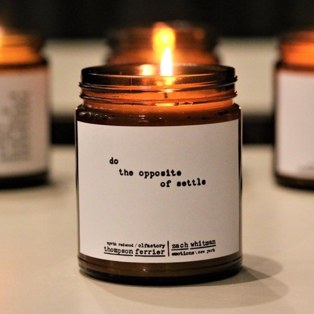 “Do The Opposite Of Settle” Candle